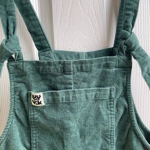 Lucy and Yak Green Corduroy Overalls/Dungarees
